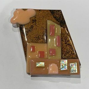 Signed House Pins By Lucinda Costume Brooch Pin